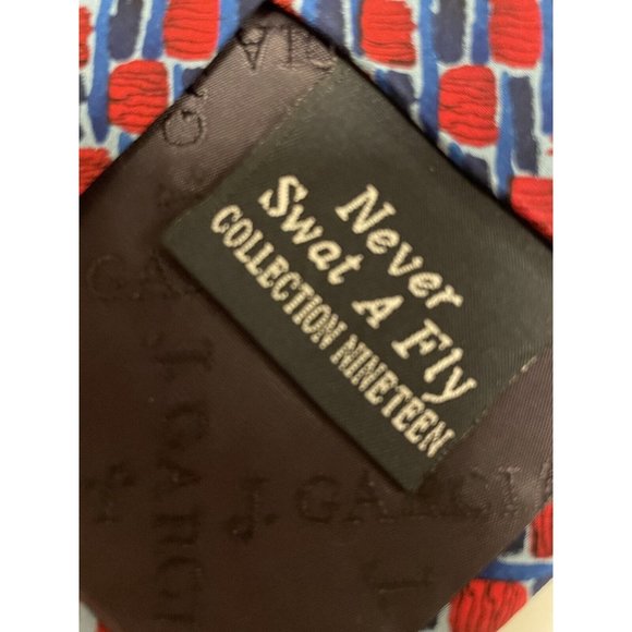 Men's Necktie J Garcia Tie Never Swat A Fly Collection 19 100% Silk - Picture 4 of 4